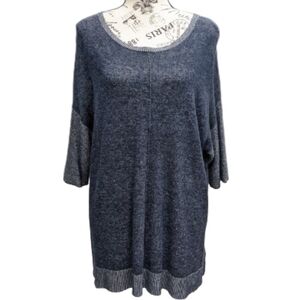 Two by Vince Camuto women's blue grey linen blend sweater size M